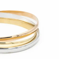 Bracelet 3 ors Or blanc, Or jaune, Or rose