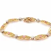 Bracelet 1900 rubis et diamants en or