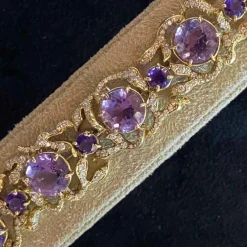 Bracelet Améthyste & Diamant par Julius Cohen