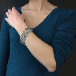 Bracelet ancien argent et vermeil
