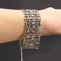 Bracelet ancien argent et vermeil