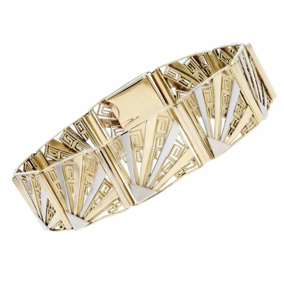 Bracelet ancien Art déco 2 ors
