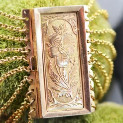 Bracelet ancien chaines et son fermoir à la pensée