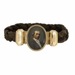 Bracelet ancien cheveux photographie d'un élégant