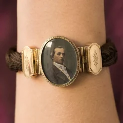 Bracelet ancien cheveux photographie d'un élégant