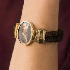 Bracelet ancien cheveux photographie d'un élégant