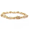 Bracelet ancien diamants en or jaune 18k