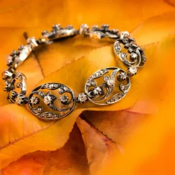 Bracelet ancien diamants taillés en rose