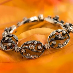 Bracelet ancien diamants taillés en rose