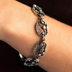 Bracelet ancien diamants taillés en rose