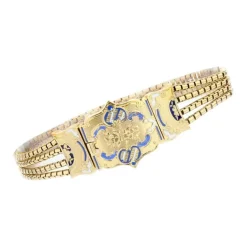Bracelet ancien en or et son fermoir émaillé