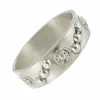Bracelet ancien jonc argent décoré