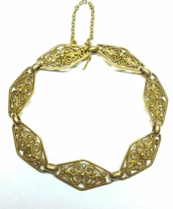 Bracelet ancien, mailles filigrané XIXe siècle.