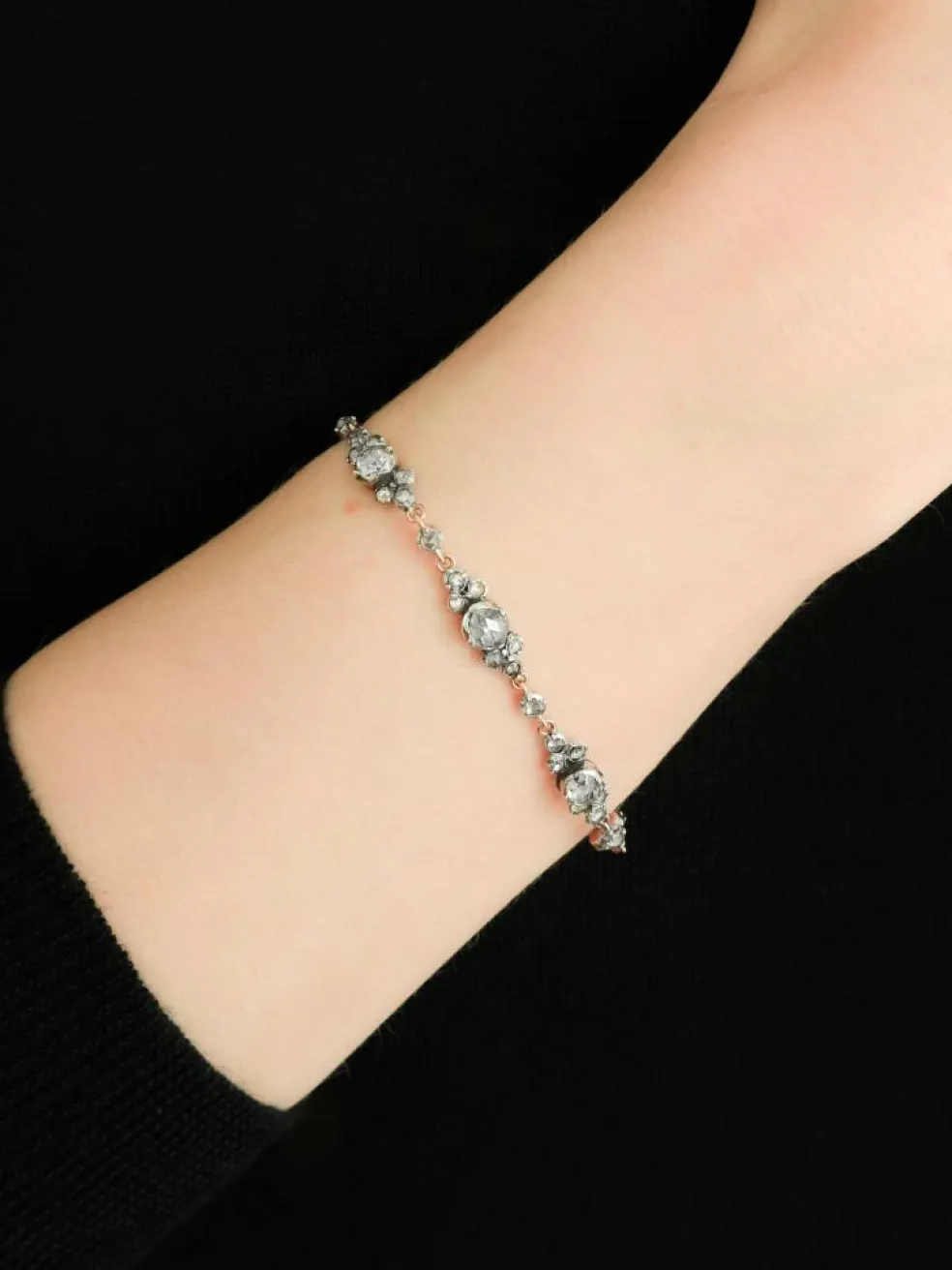 BRACELET ANCIEN OR & ARGENT