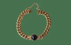 Bracelet Ancien or jaune et grenat