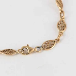 Bracelet années 20 Maille filigranée Perles