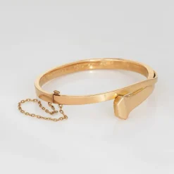 Bracelet antique à clous édouardiens L. Fritzsche en or rose 14 carats en forme de fer à cheval 1908