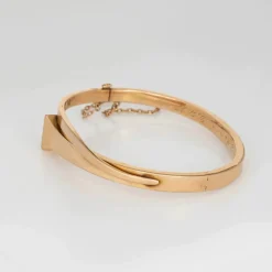 Bracelet antique à clous édouardiens L. Fritzsche en or rose 14 carats en forme de fer à cheval 1908