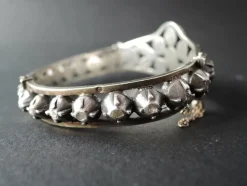 Bracelet Argent Diamants Taillés En Rose