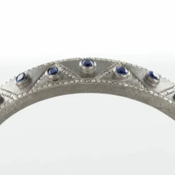 Bracelet argent diamants et cyanites