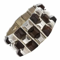 Bracelet argent et bois de rose