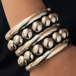 Bracelet argent manchette style Désprès