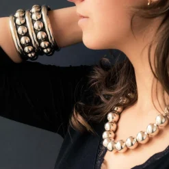 Bracelet argent manchette style Désprès