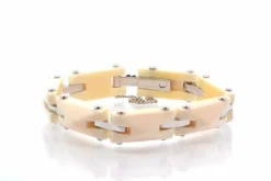 Bracelet Art déco bakélite et platine