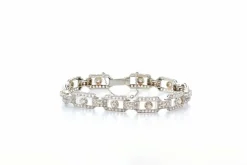 Bracelet art déco diamants en or 18k