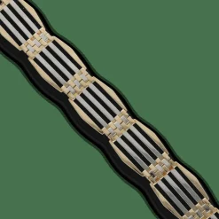Bracelet Art Déco en or 18K (jaune & gris) – Années 1930 – 20,80 g