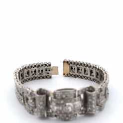 Bracelet Art Déco en platine et diamants