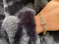 Bracelet Art Déco Or jaune Diamant