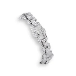 Bracelet Art Déco Platine Diamants
