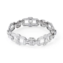 Bracelet Art Déco Platine Diamants