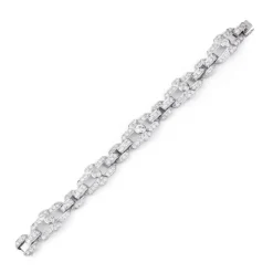 Bracelet Art Déco Platine Diamants