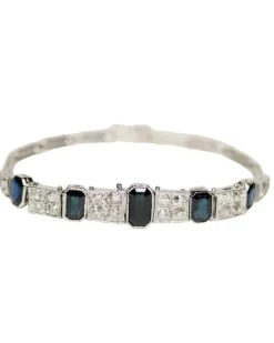 Bracelet Art Déco Saphirs et Diamants
