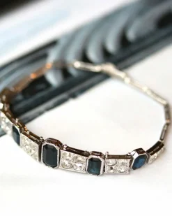 Bracelet Art Déco Saphirs et Diamants