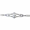 Bracelet Art Deco Perle Fine et Diamants sur Platine