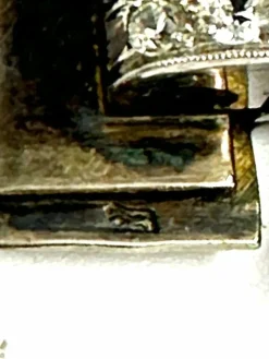 Bracelet Art-Déco Or blanc Diamants,.