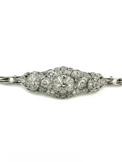 Bracelet Art-Déco or, platine et diamants