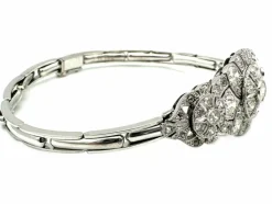 Bracelet Art-Déco or, platine et diamants