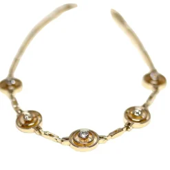 Bracelet Articulé en Deux Ors et Diamant
