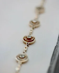 Bracelet Articulé en Deux Ors et Diamant