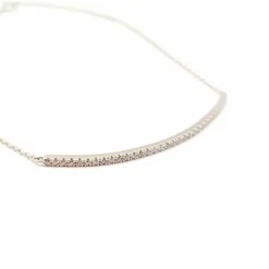 Bracelet barrette or blanc diamants