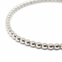 Bracelet boules or blanc
