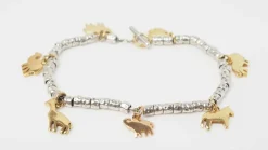 Bracelet breloques Dodo en or jaune et argent