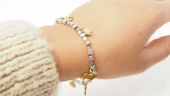 Bracelet breloques Dodo en or jaune et argent