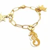 Bracelet Breloques Or jaune Nacre