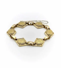 Bracelet cannetille doré style étrusque