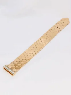 Bracelet ceinture vintage or rose diamants 1.4 ct